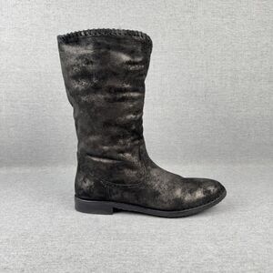 Trask Boots Womens 10 Black Suede Leather Wool Fur Lined Outdoor Warm Cabin NEW